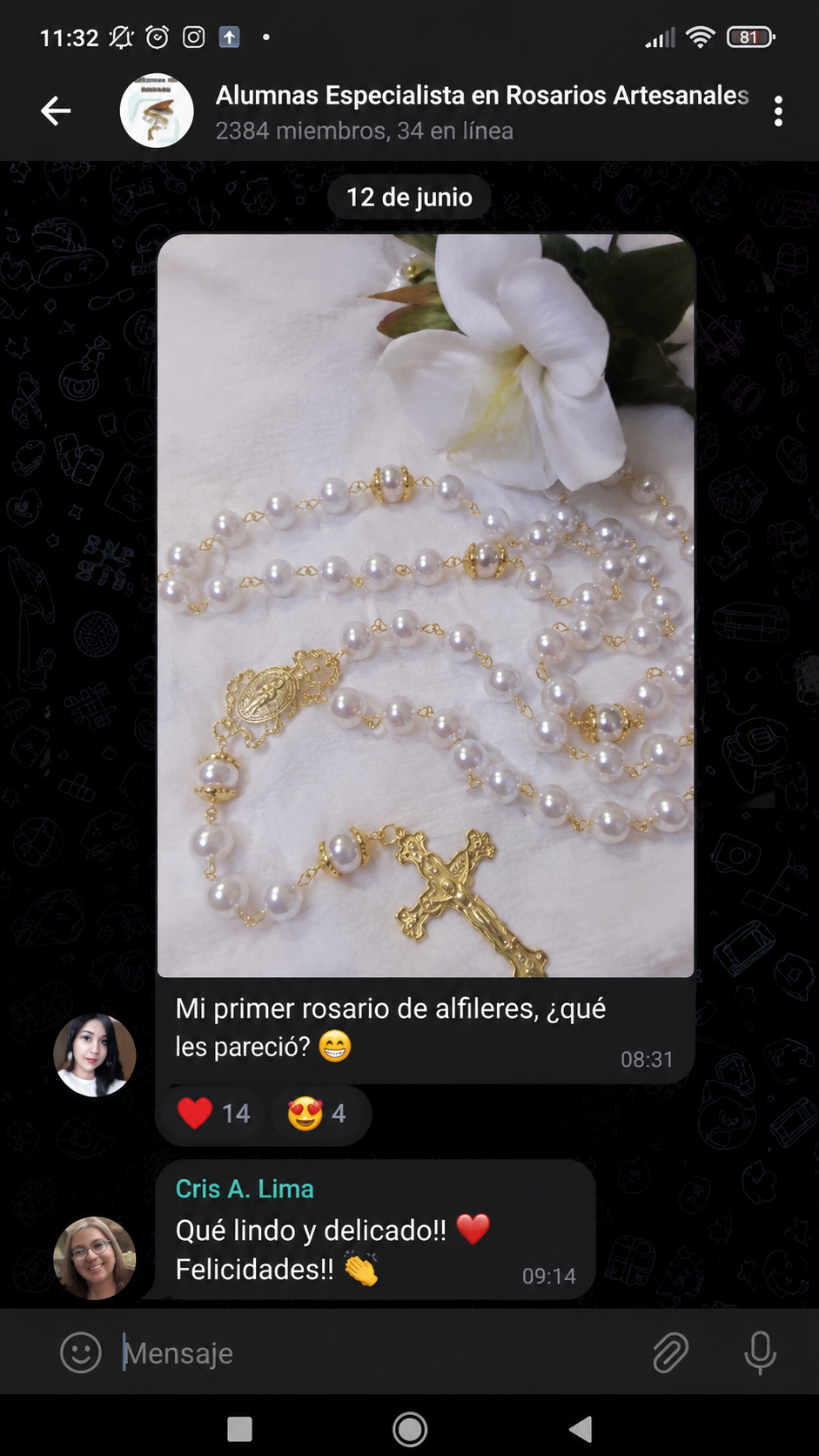 Testimonio de alumna del curso Especialista en Rosarios